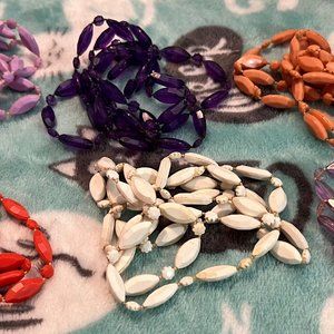 Vintage beads lot - 6 necklaces